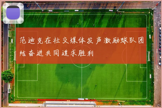 范迪克在社交媒体发声激励球队团结奋进共同追求胜利